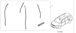 8P20TG7140A - Exterior: Door Edge Guards for Honda: Passport, Pilot Image