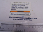 77871SDAA90 - Body: Air Bag Label for Honda: Accord, Civic, CR-V, Element, Fit, Odyssey, Pilot, Ridgeline Image