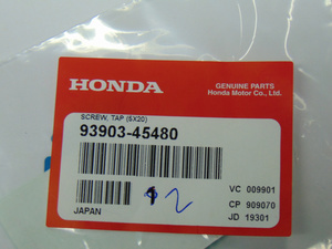 Honda 93903-22210 Tapping Screw Genuine OEM New