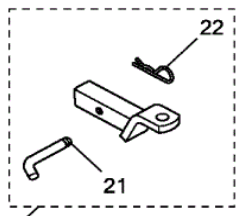 8L92TG7101A - Trailering: 2016-2022 Honda Pilot Rear Trailer Hitch Ball Mount - Trailer Hitch Sold Seperately for Honda: Pilot Image