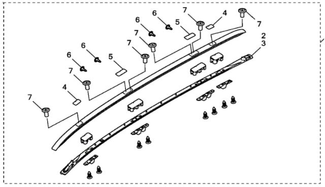 8L02TLA100B - Cargo Management: 2017-2022 Honda CR-V Roof Rails Rack Crossbars for Honda: CR-V Image