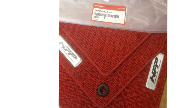 8P15TBJ110A - Interior: 2017 Honda Civic Honda Factory Performance Floor Mats w/ HFP Logo Red for Honda: Civic Image