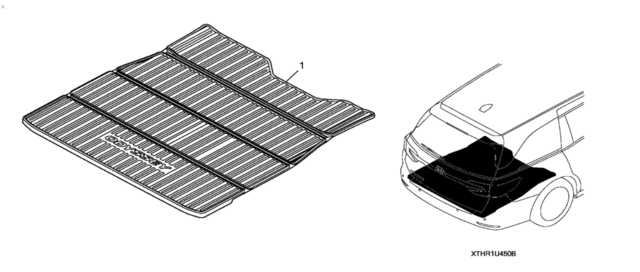 8U45THR100B - Interior: 2018-2021 Honda Odyssey - Cargo Area Tray Folding for Honda: Odyssey Image