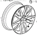 42700TGSA62 - Suspension: 20-inch Split-Spoke Pewter Gray Alloy Wheels for Honda: Passport Image