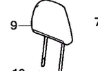 81340TG7A41ZB - Body: Headrest for Honda: Passport, Pilot Image