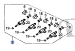 160106B2305 - : INJECTOR SET, FUEL for Honda: Accord Image