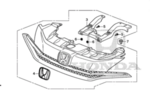 71120TS8A51 - Body: Grille Assembly for Honda: Civic Image