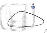 76251TVAA01ZX - Body: Mirror Cover for Honda: Accord Image