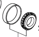 91121RFK013 - Transmission: Automatic Transmission Differential Bearing for Honda: Accord, Civic, CR-V, Crosstour, Element, Fit Image