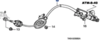 54315TK6A82 - Automatic Transmission: Shift Control Cable for Honda: Fit Image