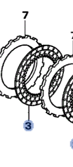 22644RJB003 - Transmission: Transmission Clutch Friction Plate for Honda: Pilot, Ridgeline Image