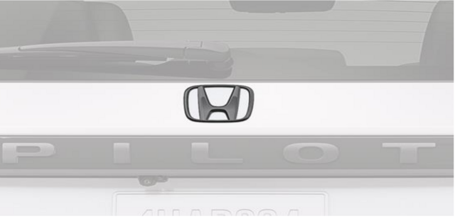 8F20T90100 - Exterior: 2023-2025 Honda Pilot - Emblems-Rear H-Mark - Gloss Black for Honda: Pilot Image
