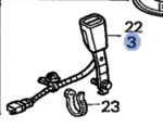 4816S84A50ZB - : Buckle Set L Front Seat Belt *NH283L* (Quartz Gray) for Honda Image