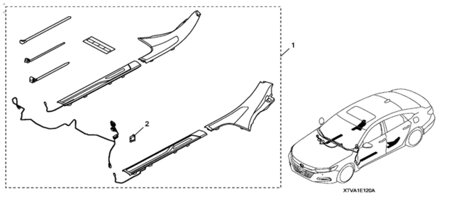 8E12TVA110A - Exterior: 2018-2022 Honda Accord - Door Sill Trim-Illuminated for Honda: Accord Image