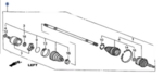 44306S9VA01 - Front Drive Axle: Axle Assembly for Honda: Pilot Image
