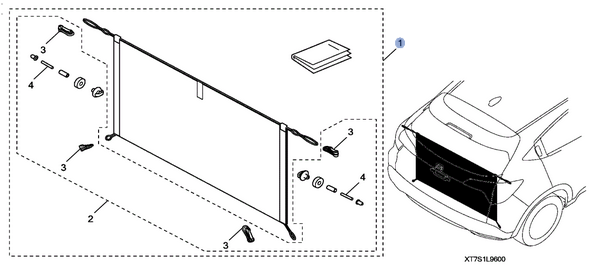 8L96T7S100 - Interior: 2016-2022 Honda HR-V - Cargo Net for Honda: HR-V Image