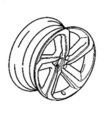 42800TVCAE0 - Suspension: Wheel, Alloy for Honda: Accord Image