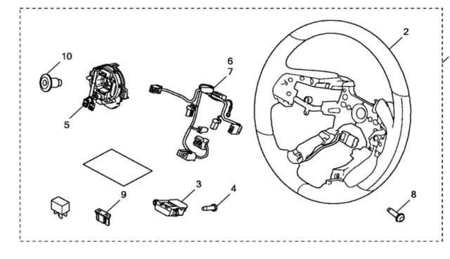 8U97TG7112A - Interior: 2019-2023 Honda Pilot Passport Heated Steering Wheel for Honda: Passport, Pilot Image