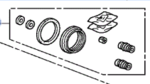 1463TR3305 - : Front Caliper Overhaul seal set for Honda: Civic Image