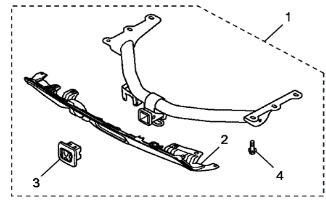 8L92TG71A0 - Towing: 2019-2022 Honda Pilot Trailer Hitch w/ Badge Cover for Honda: Pilot Image