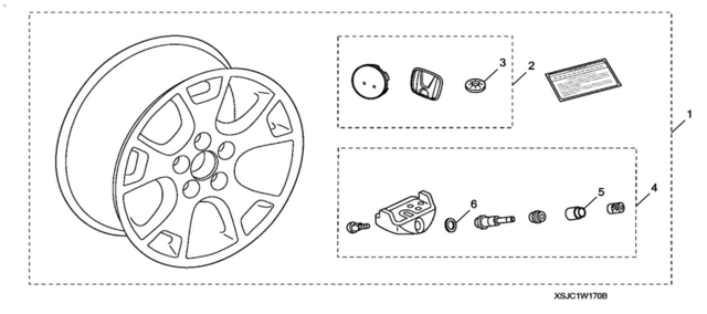 8W17SJC100B - Wheels: 2009-2014 Honda Ridgeline - 17 Wheel for Honda: Ridgeline Image