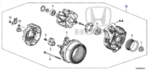31100RX0A01 - : 2012-2015 Honda - Alternator Assembly (CSJ53) (Denso) for Honda: Civic, CR-V Image