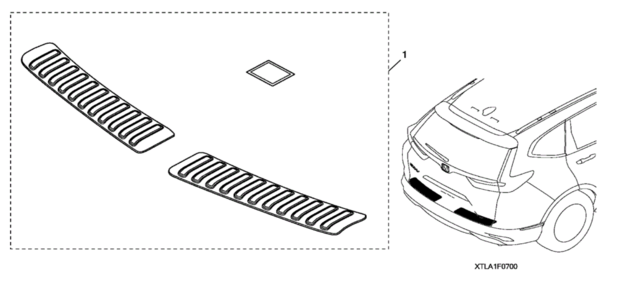 8F07TLA101 - Interior: 2017-2022 Honda CR-V - Panel Protectors Rear for Honda: CR-V Image