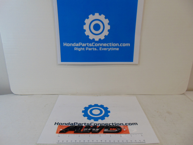 8F20TGS100A - Exterior: 2021-2025 Honda - Exterior Emblem Kit Awd Gloss Black for Honda: Passport, Pilot, Ridgeline Image