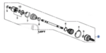 44306TK8A31 - Front Drive Axle: Axle Assembly for Honda: Odyssey Image