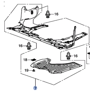 #ÖHananail パーツ一覧 Honda OEM 2014 Accord Splash Shields-lower Shield 74110T3VA00 for