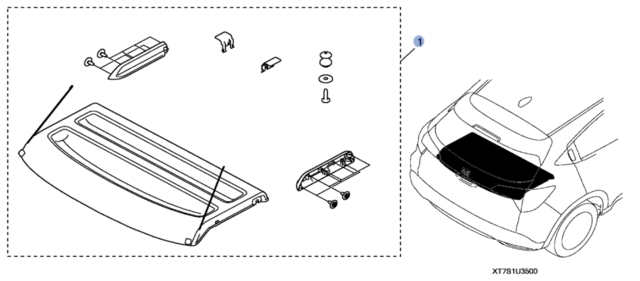8U35T7A110 - Interior: 2019-2022 Honda HR-V - Cargo Cover Hard for Honda: HR-V Image