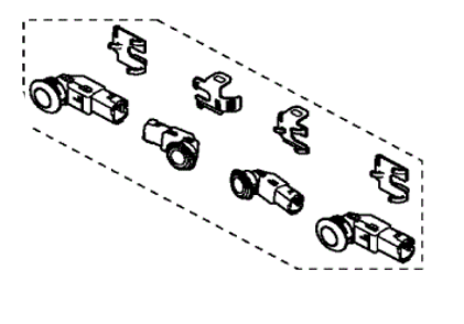8V67TLA160K - Audio/Video: Back-Up Sensors (NH830M Lunar Silver Metallic ) for Honda: CR-V Image