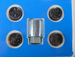 8W42S2A102 - : BLACK Wheel Lock Set for Honda: Accord, Civic, CR-V, Fit, HR-V, Insight, S2000 Image