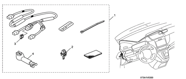 8V03T0A100 - Interior: 2012-2016 Honda CR-V - Auto Day/Night Mirror Attachment for Honda: CR-V Image