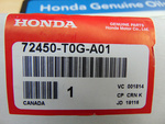 72450T0GA01 - Body: Belt Molding for Honda: CR-V Image