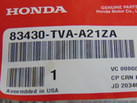 83430TVAA21ZA - Body: Trim Molding for Honda: Accord Image