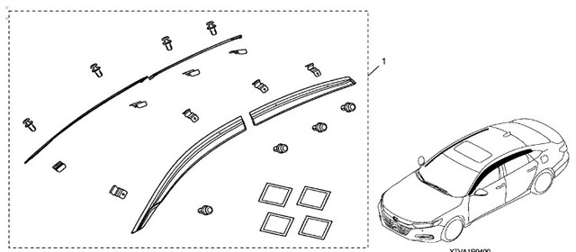 8R04TVA101 - Exterior: 2018-2025 Honda Accord Front &amp; Rear Window Air Deflectors Protector Door Visors for Honda: Accord, Civic Image