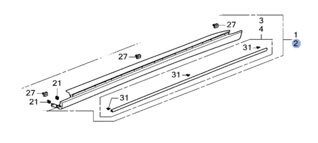 71850-30A-A51 - Garnish Assembly Left | Genuine Honda Parts