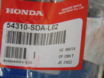 54310-SDA-L02 - Manual Transmission Shift Cable | Genuine Honda Parts
