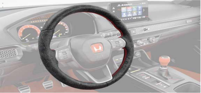 RINDO トランプ Genuine Honda 23-25 Civic Type-R Alcantara Steering Wheel