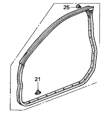 72325-SDN-A02 - Sub-Seal R Front Door - 2003-2007 Honda
