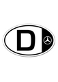 MHV100 - : Oval "D" Deutschland Car Magnet for Mercedes-Benz Image