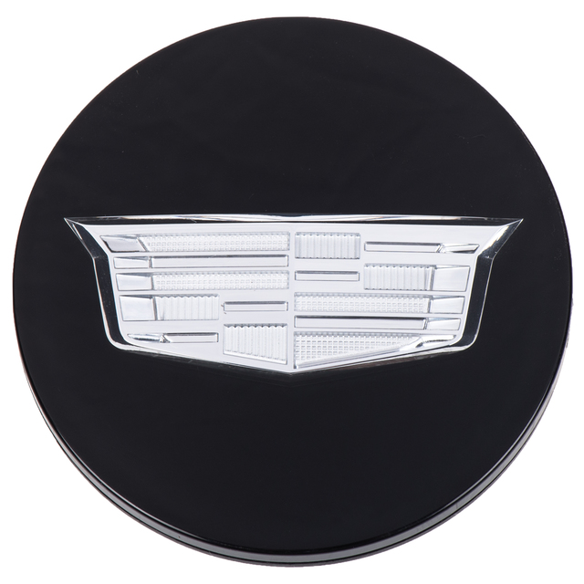 19329257 - Wheels: Wheel Center Caps, Black w\\/Chrome Crest for Cadillac: ATS, CTS, ELR, XTS Image