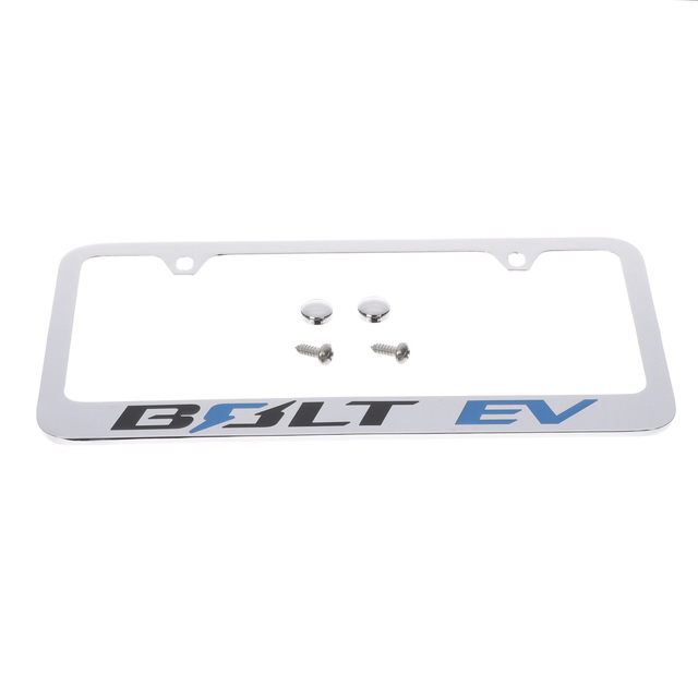 19368109 - Exterior: OEM NEW 2017-20 GM Chevrolet Bolt EV License Plate Frame Chrome w/ Bolt 19368109 for Chevrolet: Bolt EV Image