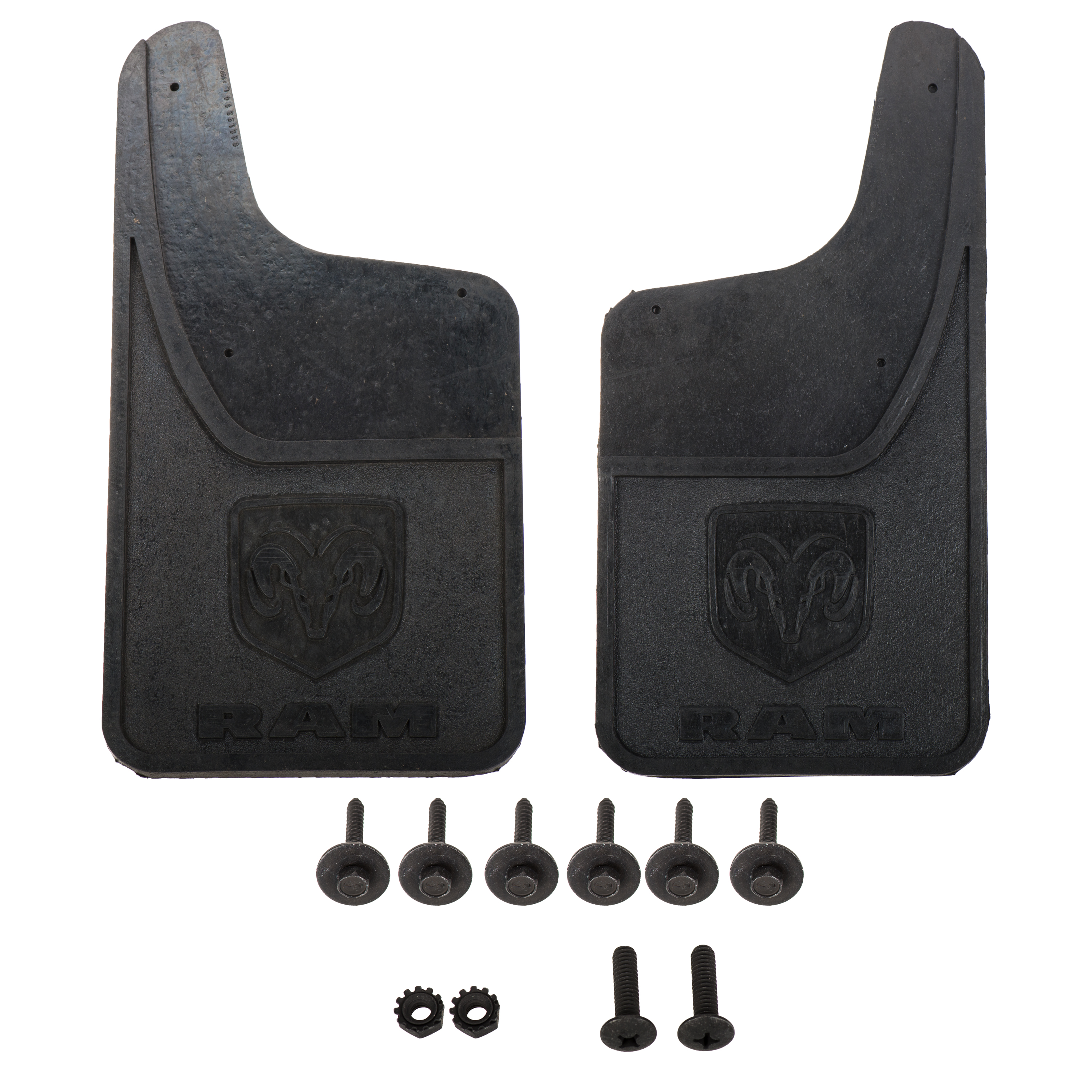 82216219AA - Exterior Accessories: Heavy Duty Rubber Splash Guards - Rear Without Fender Flares for Dodge: Ram 1500, Ram 2500, Ram 3500 | Ram: 1500, 1500 Classic, 2500, 3500 Image