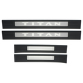 999G6W3201 - Exterior: Kick Plates - Aluminum insert door sill plates (front &amp; rear) for Nissan: TITAN, TITAN XD Image