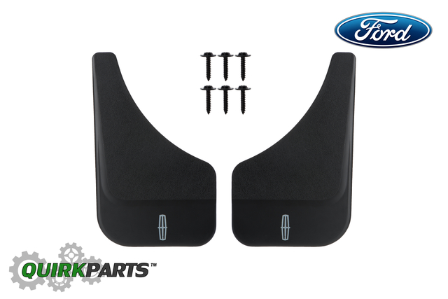 OEM NEW 2000-2017 Lincoln MKX Black Flat Front Splash Guards F6VZ