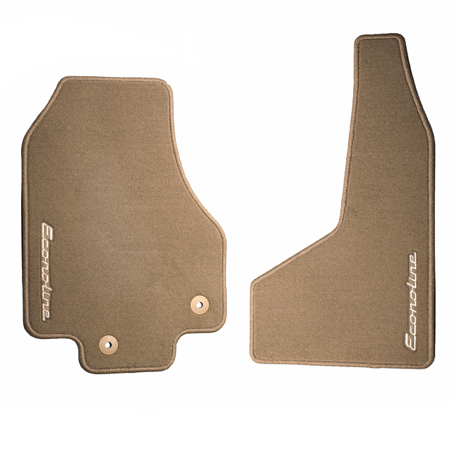 BC2Z1513086AB - Interior: 2012-2014 Ford E150 E250 E350 Econoline Carpet Floor Mats Tan Front Row OEM NEW for Ford: E-150, E-250 Image