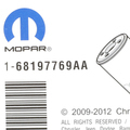 4892339BE - 2.4L Gas; Engine: Engine Oil Filter for Chrysler: 200, 300, Sebring, Town &amp; Country | Dodge: Avenger, Caliber, Challenger, Charger, Dart, Durango, Grand Caravan, Hornet, Journey, Nitro | Fiat: 500X | Jeep: Cherokee, Compass, Grand Cherokee, Grand Cherokee L, Grand Wagoneer, Patriot, Renegade, Wagoneer, Wrangler | Ram: 1500, 1500 Classic, 2500, 3500, ProMaster City Image