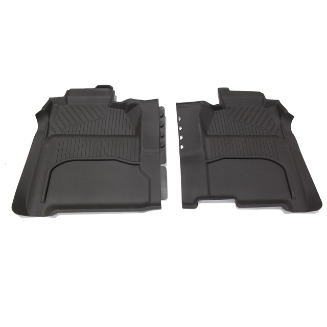 23237403 - Interior: OEM NEW 2015-2019 GM Chevrolet All Weather Floor Liner Mat Package Rear 23237403 for Chevrolet: Silverado 1500, Silverado 2500 HD, Silverado 3500 HD | GMC: Sierra 1500, Sierra 2500 HD, Sierra 3500 HD Image